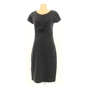 GIAMBATTISTA VALLI Womens Gray Short Sleeve Sweater Dress Made in Italy - Small